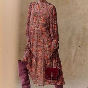 Sezane floral midi dress